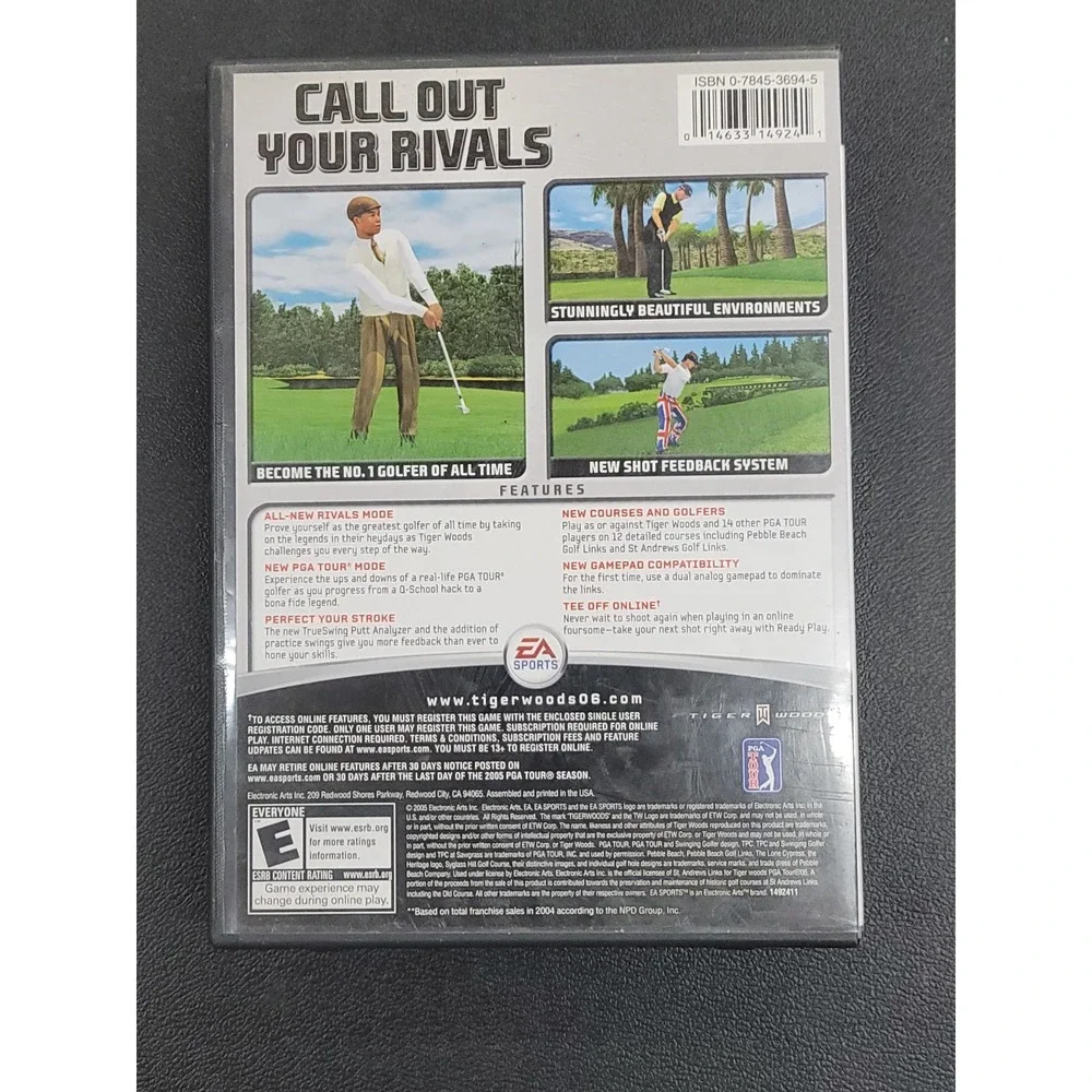 Tiger Woods PGA Tour 06 PC CD-ROM Game 3 Discs